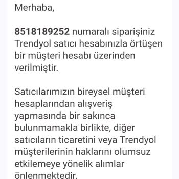 Trendyol'un Ürün İptali