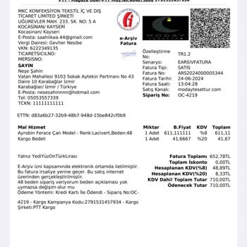 Moday Tesettür 4912 Sipariş Teslimat