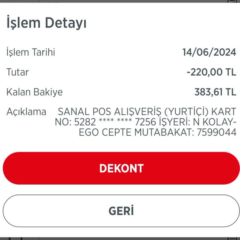 EGO Cepte Abonman Hatası