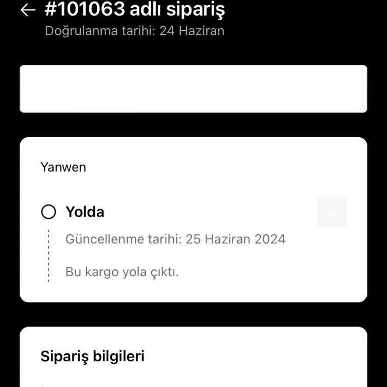 Mexeri Siparişim 6 Gündür Yolda