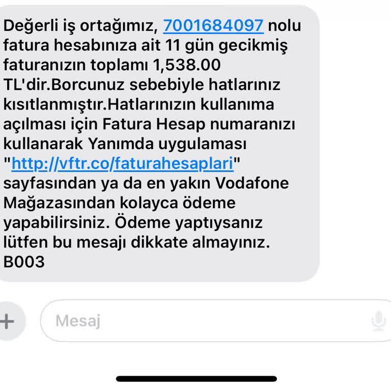 Vodafone Kurumsal İade Almıyor