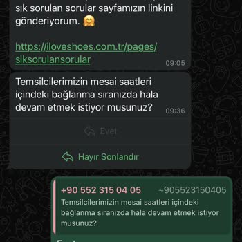 iloveshoes.com.tr İade Konusunda Yardımcı Olunmuyor