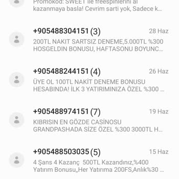 Vodafone İstenmeyen Ve Engellenemeyen Mesajlar