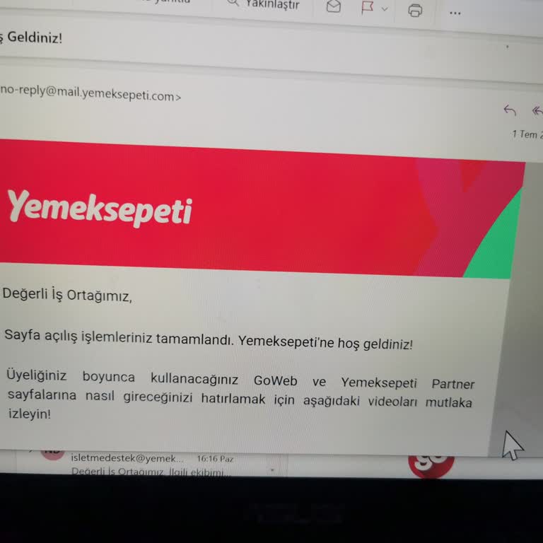 Yemeksepeti Şifre İşlemleri Ve Aktivasyon