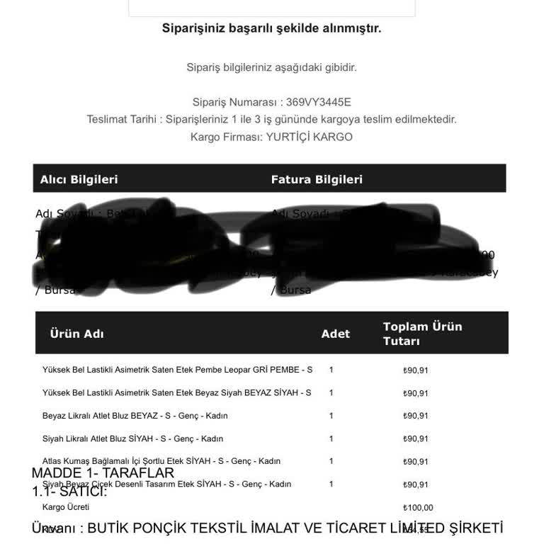 Butik Ponçik Ürünlerimi Göndermiyorlar