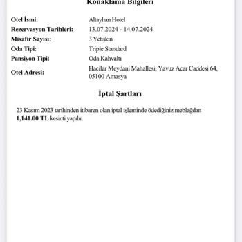 Obilet Otel Rezervasyonu Fiyat Farkı Talebi