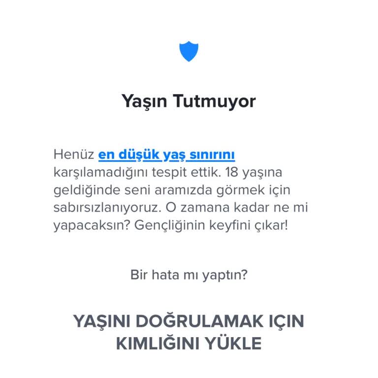 Tinder 18 Yaş Sorunu