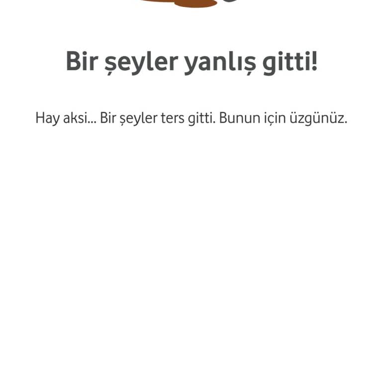 Vodafone Çark Çeviriyorum Hata Veriyor
