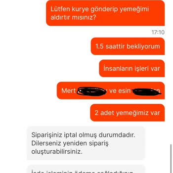Migros Yemek Teslimat Ve İptal Mağduriyeti
