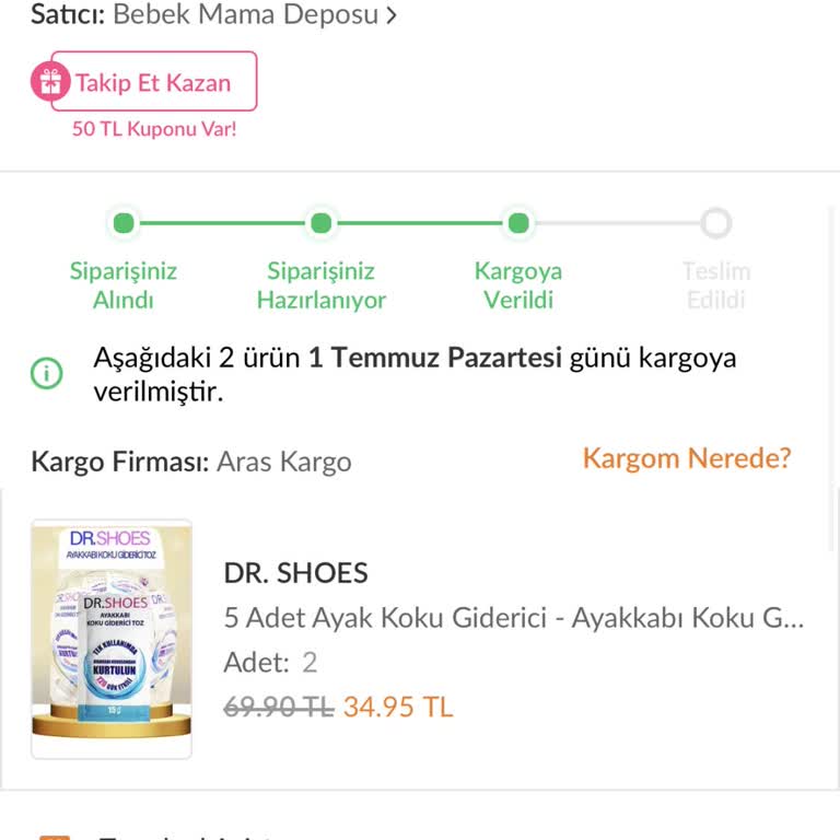 Samsun 56'lar Aras Kargo, Kargomu Kaybetti