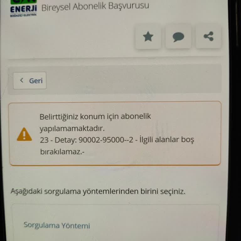 CK Boğaziçi Elektrik Belirttiğiniz Konum İçin Abonelik Yapılamamaktadır.