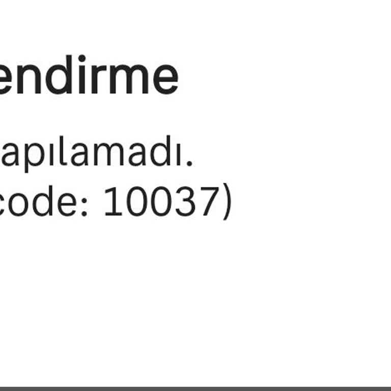 Sahibinden Hata Kodu Gelmesi
