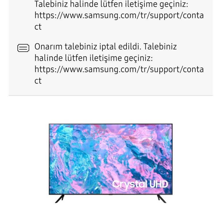Samsung TV Mağduru 6 Ay Dolmadan Bozulan TV