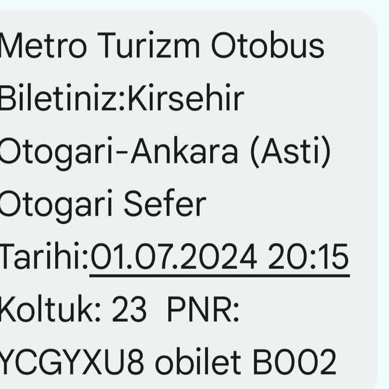 Metro Turizm Kendi Koltuk Numaramda Oturamadığım İçin Şikayetçiyim