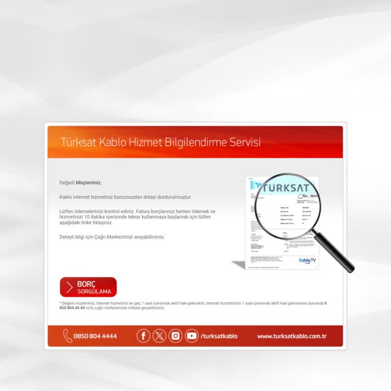 TÜRKSAT Kablo Net Fatura Sorunu
