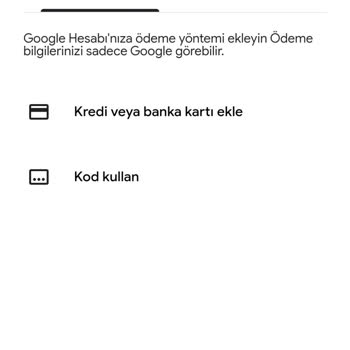Google Play Storeden Bir Şey Satın Alamıyorum