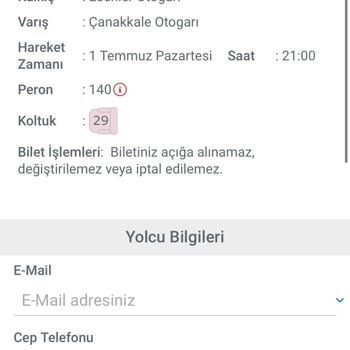 Obilet Alamadığım Biletin İadesini İstiyorum