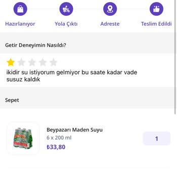 Getir 2 Gün Üst Üste Getirmedi Maalesef