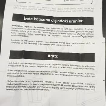 Teknosa Önceden Bilgi Vermeden İade Üründen Kargo Ücretini Aldı!