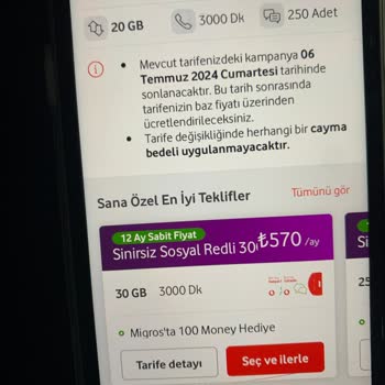Vodafone İstenilen Fahiş Zam Uygulaması