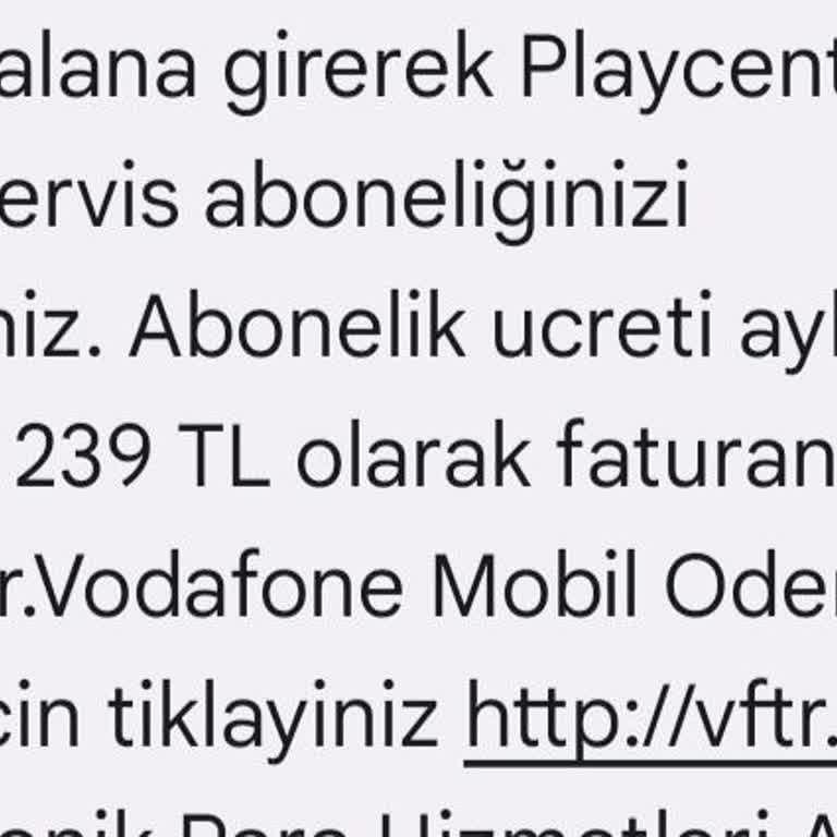 Vodafone Abonelik İptali İstiyorum