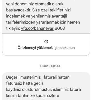 Vodafone Zorla Faturalıda Tutuyor