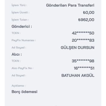 Payfix Hesabımdan Para Çalınması