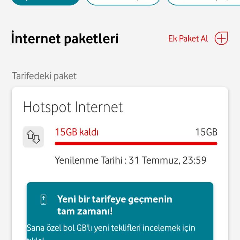 Vodafone Mobil Sınırsız İnternet Paylaşımı Hakkında