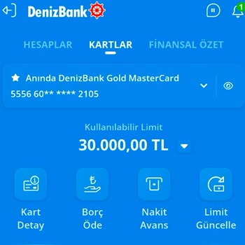 Denizbank Kredi Kartımın Blokeli Olması