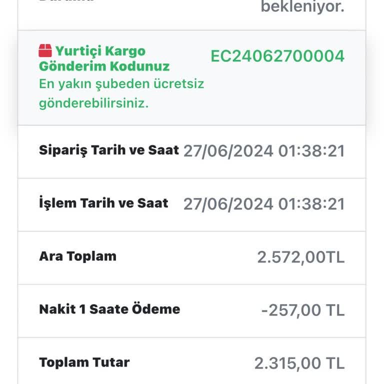 EasyCep Ürün Sattım Ama Halen Dönüş Yapılmadı