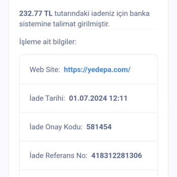 Yedepa Da İade Usulsüzlüğü