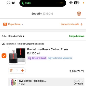 Hepsiburada Kampanyanın Sepete Yansımaması