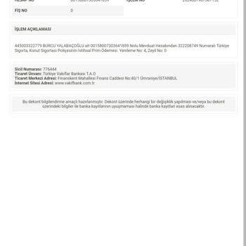 VakıfBank Sarı Panjur Konut Paket Sigortası