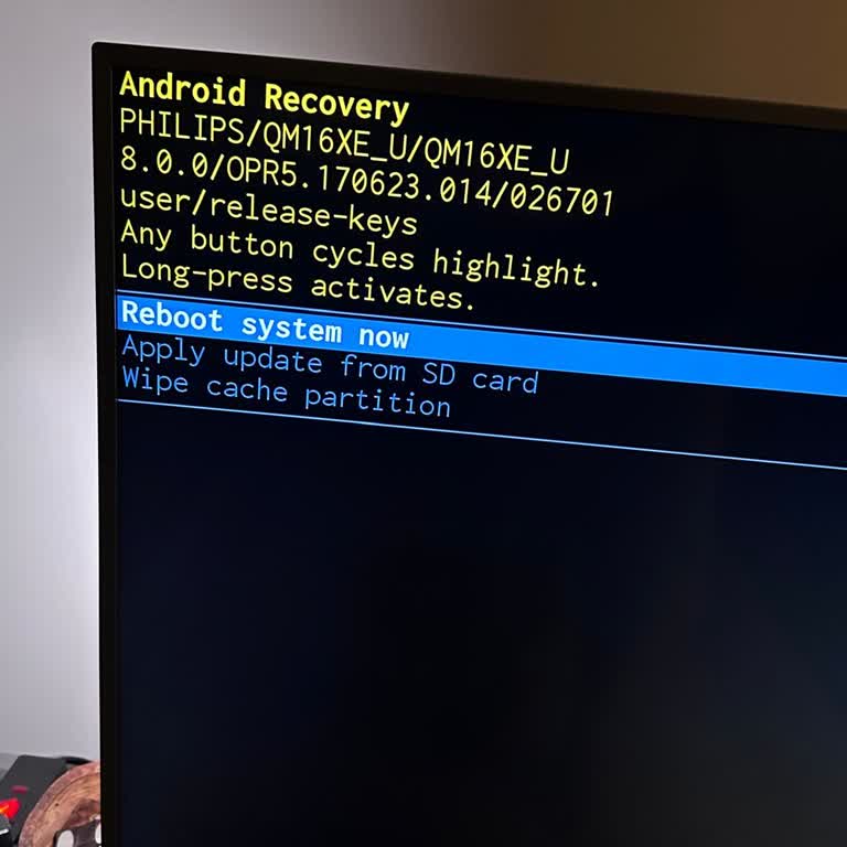 PHILIPS TV Philips 49PUS6501 TV Açılmıyor Android Recovery Hatası Veriyor