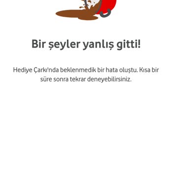 Vodafone Yanımda Uygulamasındaki Çark Hediye Vermiyor