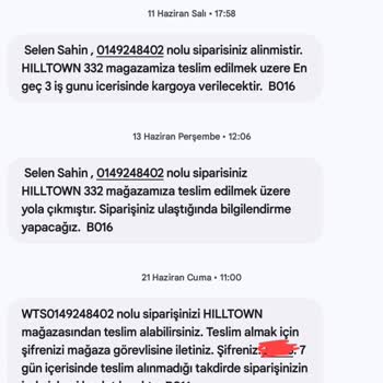 Watsons Online Kargo Teslimi Kusuru (Hilltown 332)