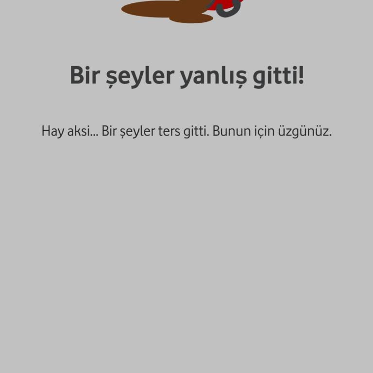 Vodafone Çark Çevirme Hatası