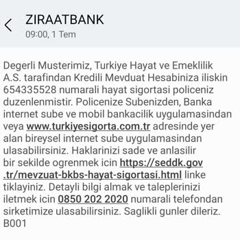 Ziraat Yatırım Ziraat Bankası Onayım Olmadan KMH Hayat Sigortası Düzenlemiş