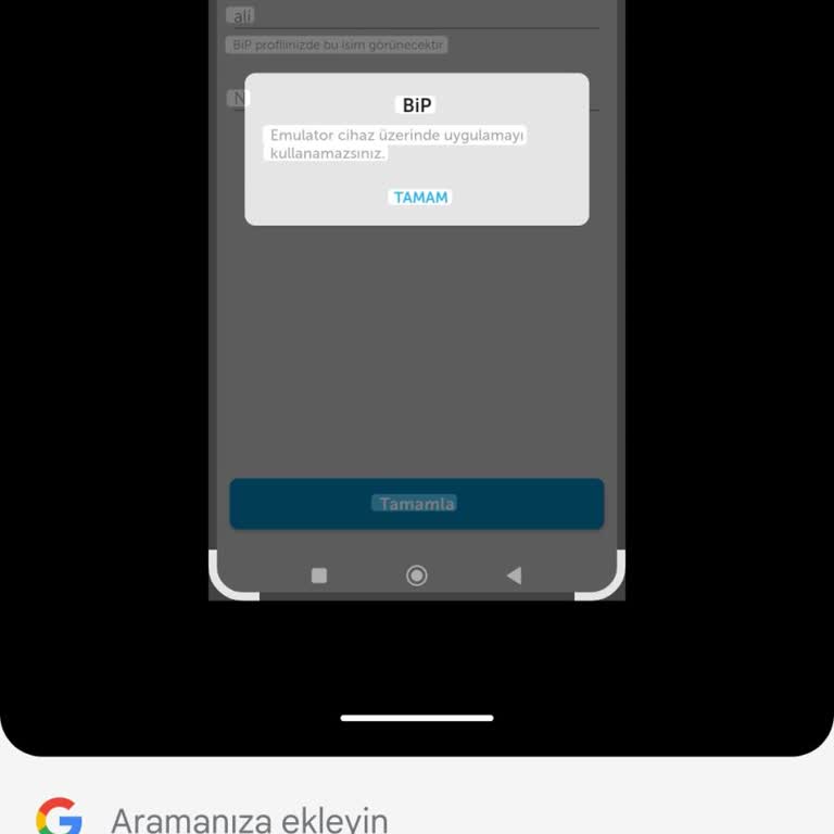 BİP Emülatör Cihaz Sorunu