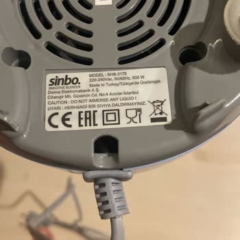 Sinbo'dan Aldığım Bozuk Blender