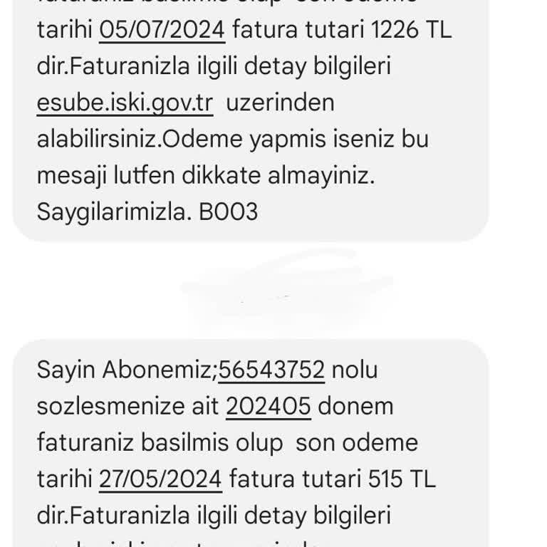 İSKİ Fahiş Fatura