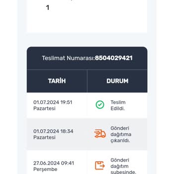 Koltuk Örtülerim Sürat Kargo'dan Şikayetçiyim Güvenilir Değil