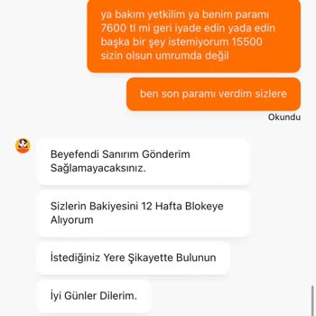 Kabasakalonline.com sahte sitesi üzerinden yapılan işlem sonrası Paramı Geri İade Edilmesini İstiyorum