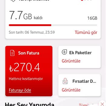 Vodafone Hat Kısıtlaması Hakkında Sorun Yaşıyorum