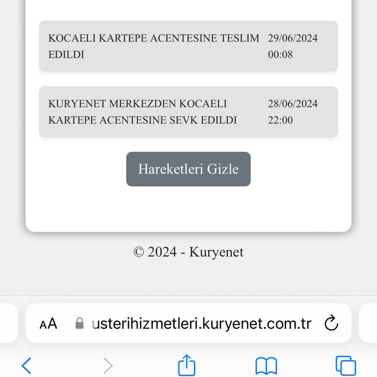 Kuryenet Günlerdir Gelmeyen Kartım