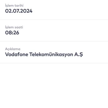 Vodafone 320 TL İstanbul Karttan Çekti Kolay Paketi Hattıma Yüklemedi