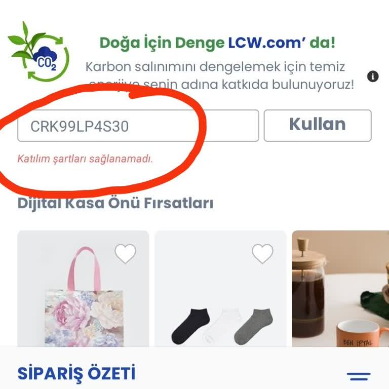 LC Waikiki Çarkta Kazanılan Kuponların Ürünlere Yansıtılmaması Sorunu