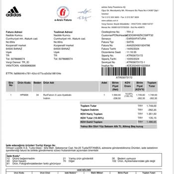 Adidas'ın Hatalı Urunu Kabul Etmemesi