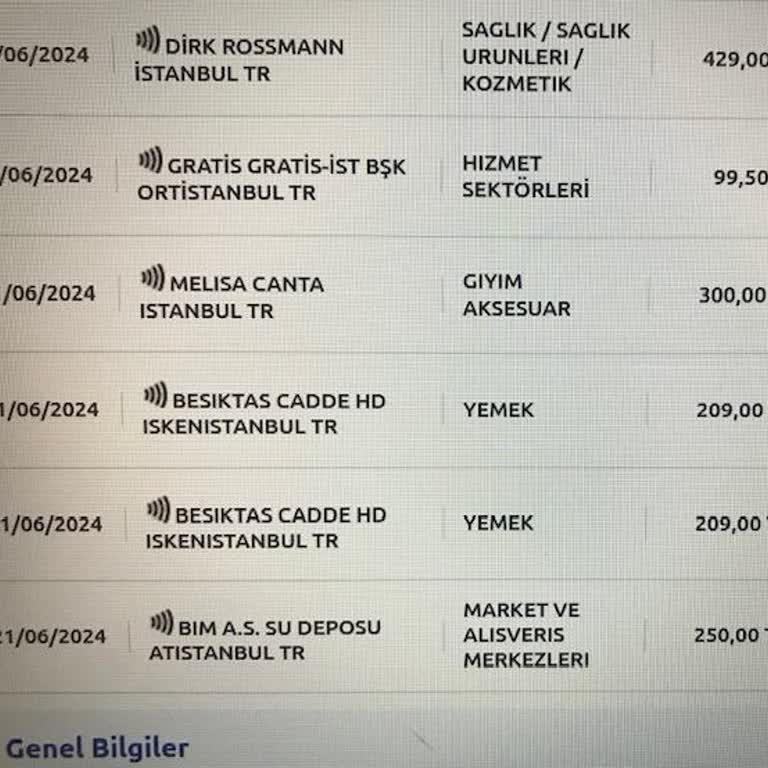 HD İskender Beşiktaş Kredi Kartında İki Defa Para Çekilmiş.