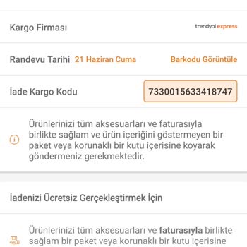 Trendyol Bayram Öncesi Alışveriş İadesi Sorunlu